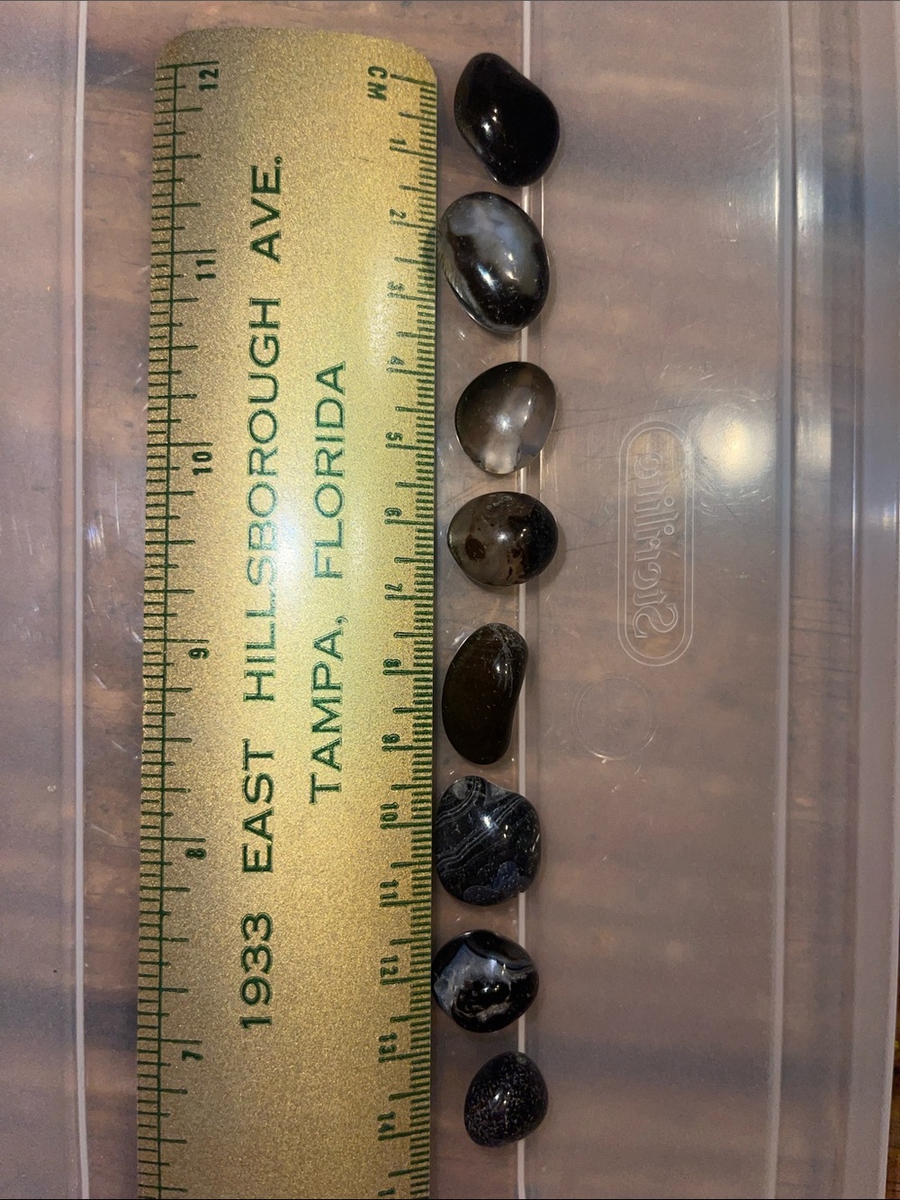 Polished Decorative Tumbled Stones - Black and Gray 8